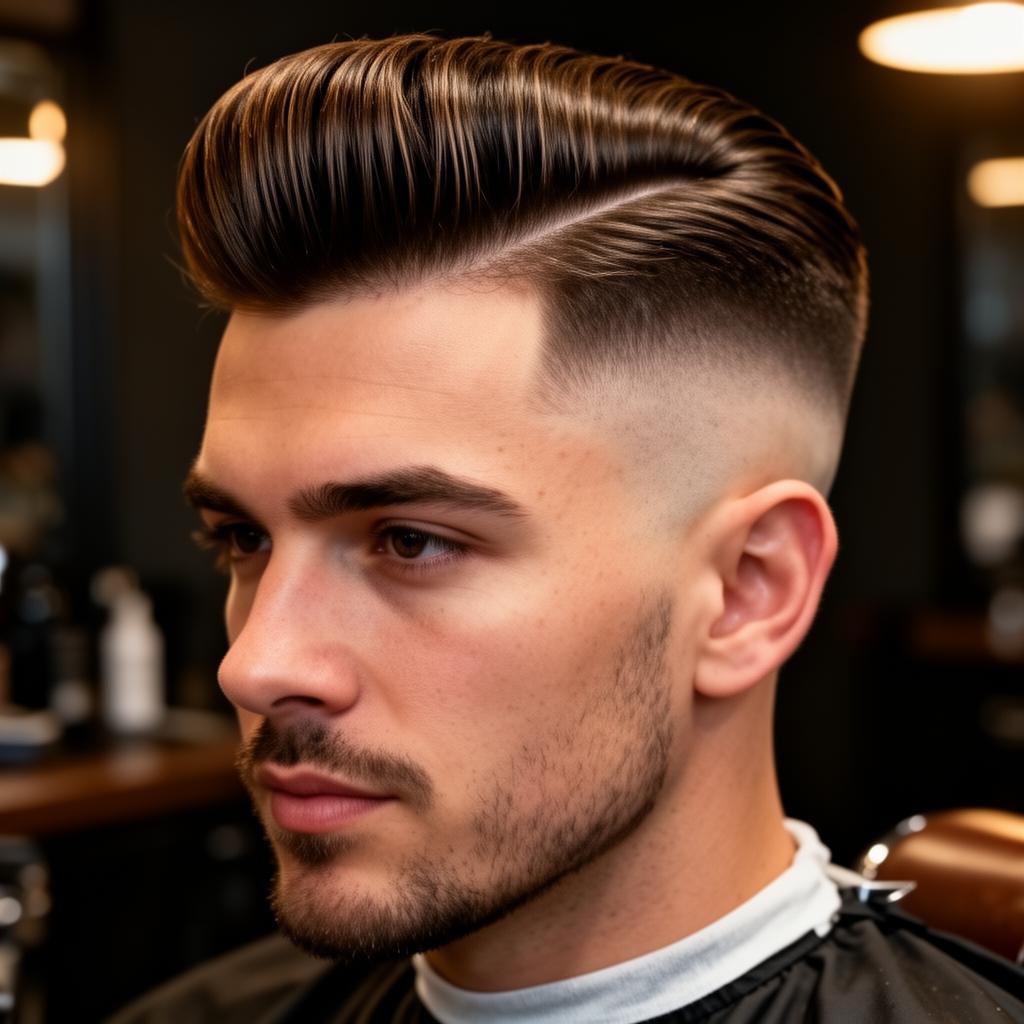 Coupe Pompadour — barbier ANAKKA